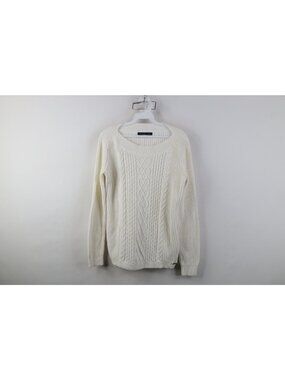 Vintage Tommy Hilfiger Womens Small Chunky Ribbed Cable Knit Fisherman Sweater